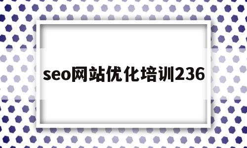 seo网站优化培训236(seo网站排名优化培训教程)