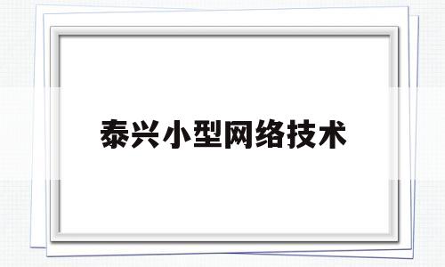 泰兴小型网络技术(泰兴肥夭网络技术有限公司)