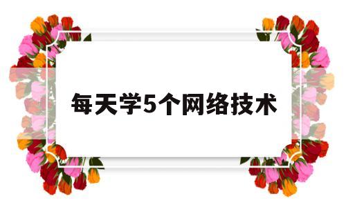 每天学5个网络技术(每天学5个网络技术有用吗)