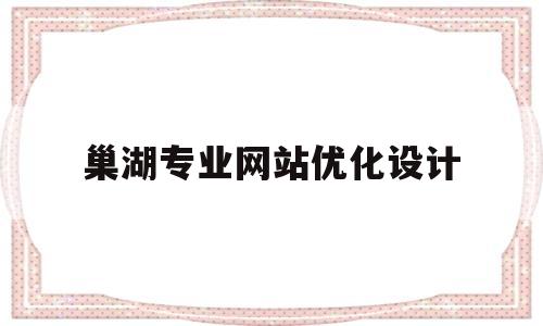 巢湖专业网站优化设计(合肥seo整站优化网站)