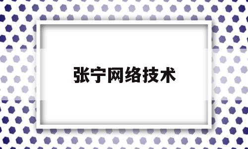 关于张宁网络技术的信息