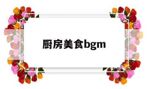 厨房美食bgm(厨房美食制作家游戏)