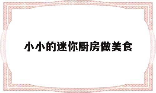 关于小小的迷你厨房做美食的信息