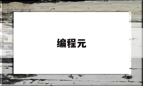 编程元(编程元件有哪些)