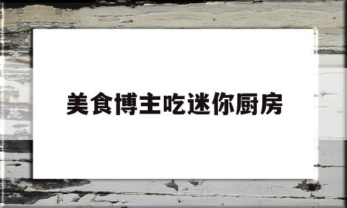 美食博主吃迷你厨房(美食博主吃迷你厨房怎么做)