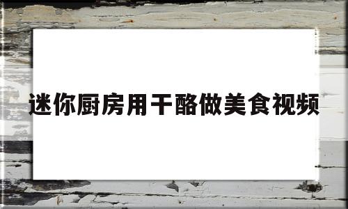 关于迷你厨房用干酪做美食视频的信息