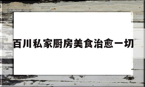 百川私家厨房美食治愈一切的简单介绍