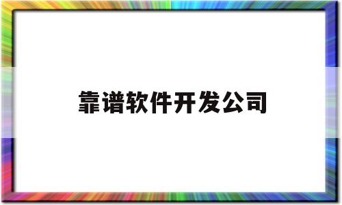 靠谱软件开发公司(开发软件公司排名)