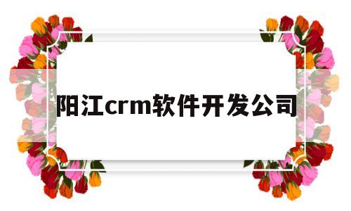 阳江crm软件开发公司(阳江crm软件开发公司招聘)