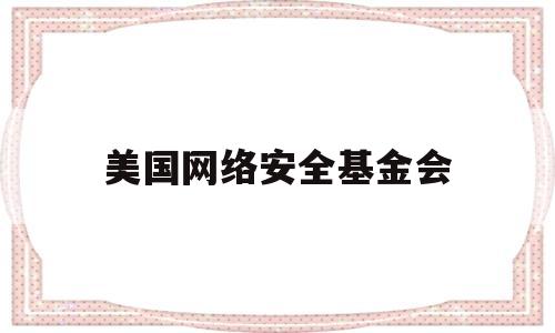 美国网络安全基金会(美国国家网络安全战略沈逸)