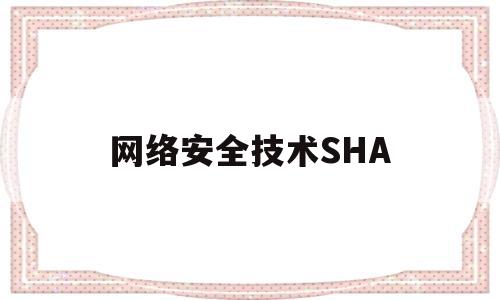 网络安全技术SHA(网络安全技术上海交通大学出版社电子书)