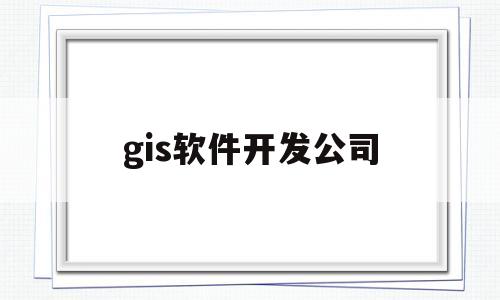 gis软件开发公司(arcgis软件开发公司)