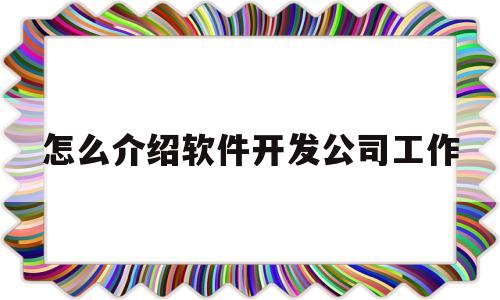 怎么介绍软件开发公司工作(怎么介绍软件开发公司工作内容)