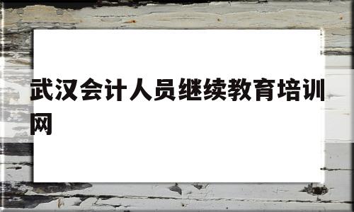 武汉会计人员继续教育培训网(武汉会计人员继续教育培训网站)