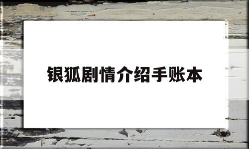 银狐剧情介绍手账本(银狐电视剧的各个人物结局)