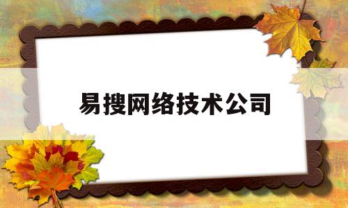 易搜网络技术公司(易搜网络技术公司怎么样)