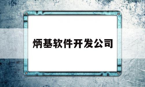 炳基软件开发公司(炳基软件开发公司怎么样)