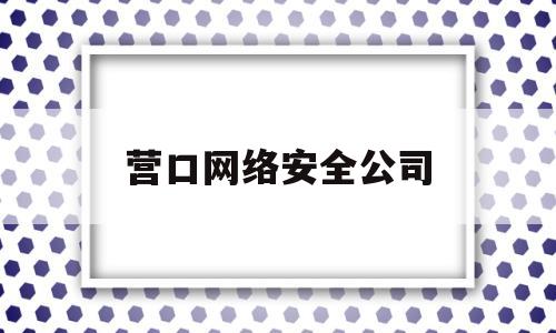 营口网络安全公司(营口网络安全公司有哪些)