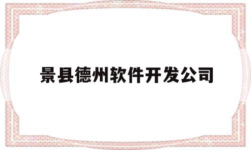 关于景县德州软件开发公司的信息