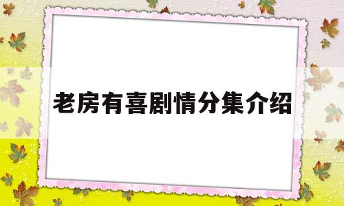 老房有喜剧情分集介绍(电视剧老房有喜剧情介绍)