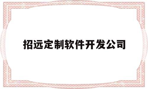 招远定制软件开发公司(招远定制软件开发公司地址)