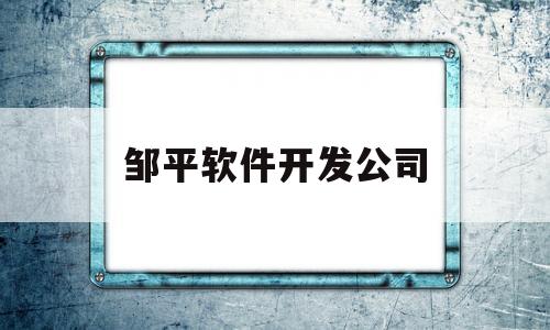 邹平软件开发公司(邹平软件开发公司有哪些)