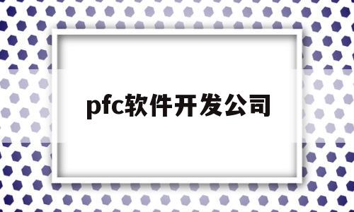 pfc软件开发公司(开发软件公司排名)