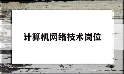 计算机网络技术岗位(计算机网络技术岗位要求)