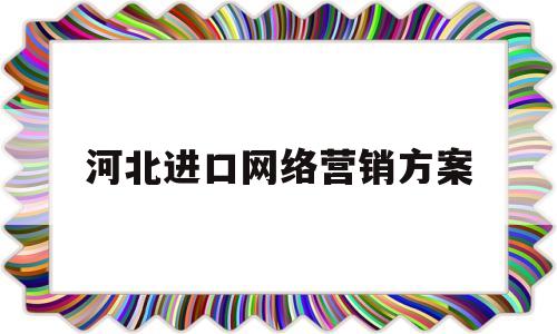 河北进口网络营销方案(河北进口网络营销方案公示)