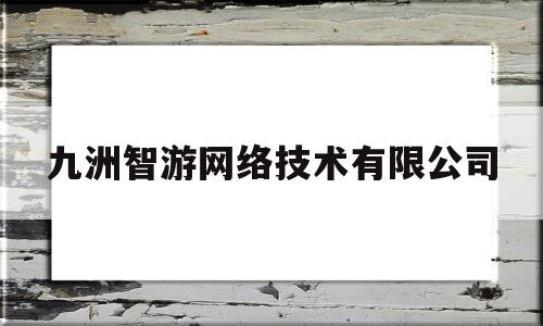 九洲智游网络技术有限公司(九洲智游网络技术有限公司电话)