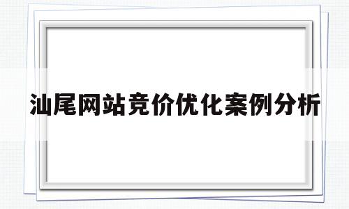 汕尾网站竞价优化案例分析(网站优化与竞价排名有什么相同和不同的地方?)