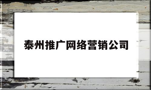 泰州推广网络营销公司(江苏泰州seo网络优化推广)