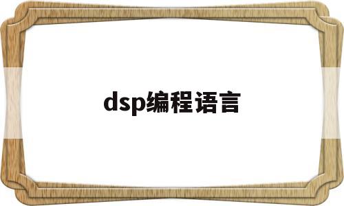 dsp编程语言(dsp的编程语言)