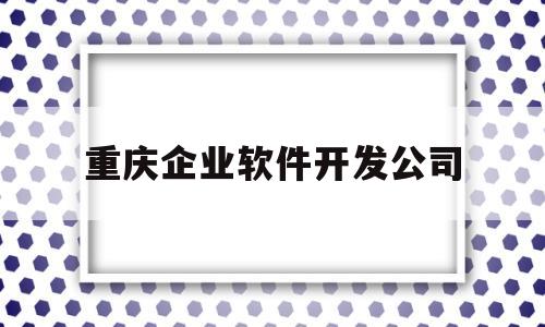 重庆企业软件开发公司(重庆企业软件开发公司招聘)