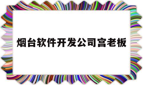 烟台软件开发公司宫老板的简单介绍