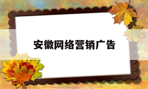 安徽网络营销广告(安徽网络营销广告单位)