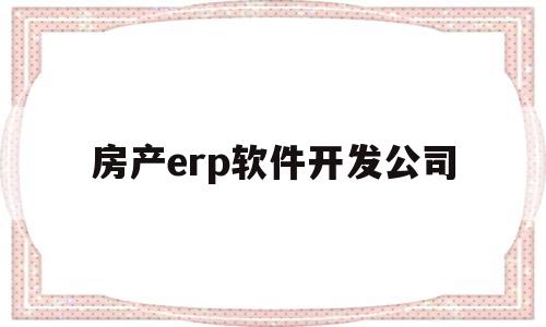 房产erp软件开发公司(房地产erp软件公司排名)