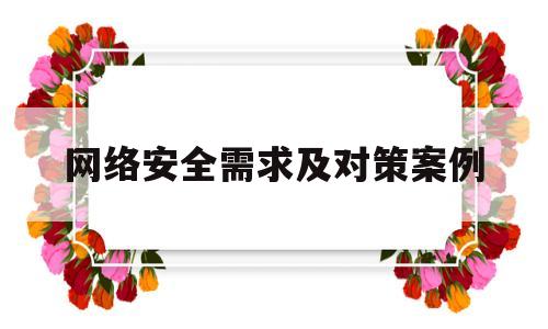 网络安全需求及对策案例(网络安全需求及对策案例论文)