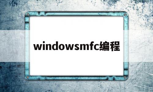 windowsmfc编程(vs2010mfc编程)