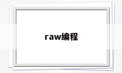 raw编程(raw编程接口)