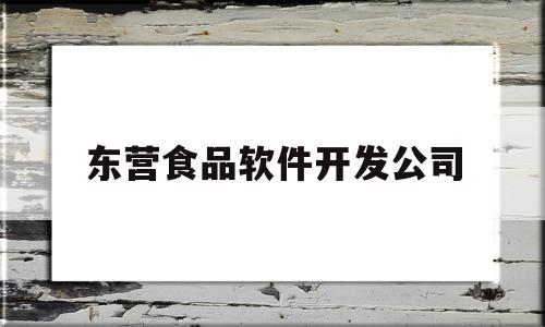 东营食品软件开发公司(东营食品软件开发公司有哪些)