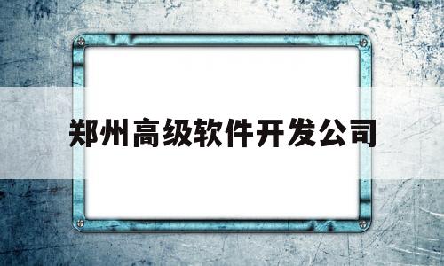 郑州高级软件开发公司(郑州高级软件开发公司排名)