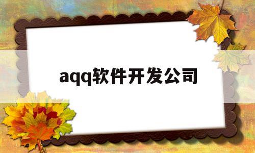 aqq软件开发公司(app软件开发制作公司)