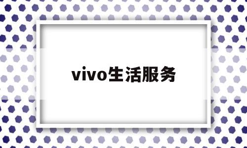 vivo生活服务(手机生活服务在哪里)