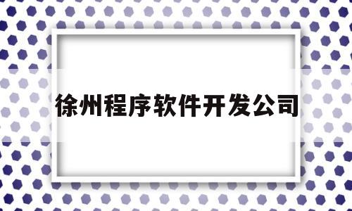 徐州程序软件开发公司(徐州软件开发比较好的公司)