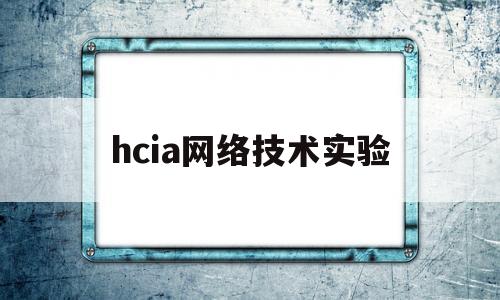 hcia网络技术实验(hcip实验指南)