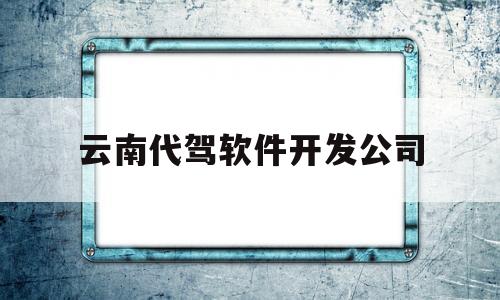 云南代驾软件开发公司(代驾软件排行榜前十名)