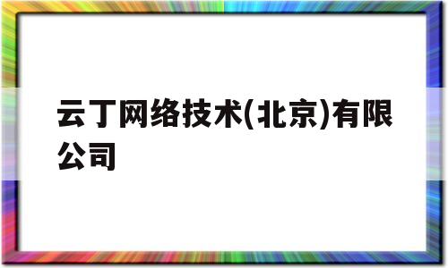 云丁网络技术(北京)有限公司(云丁科技公司怎么样)