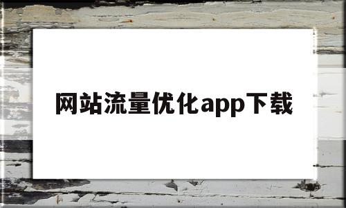 网站流量优化app下载(网络流量优化)