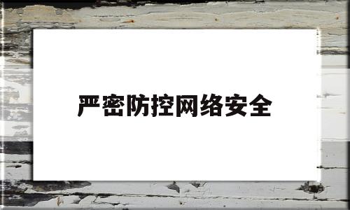 严密防控网络安全(严守网络安全)